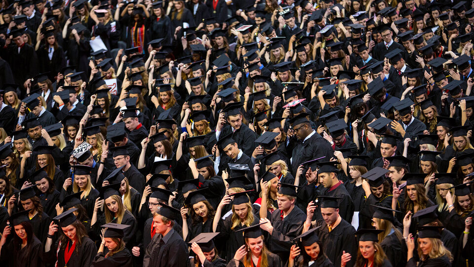 UNL students at graduation